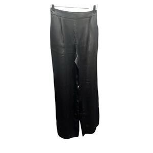 Zara Basic Black Wide Leg Trousers - Size XS